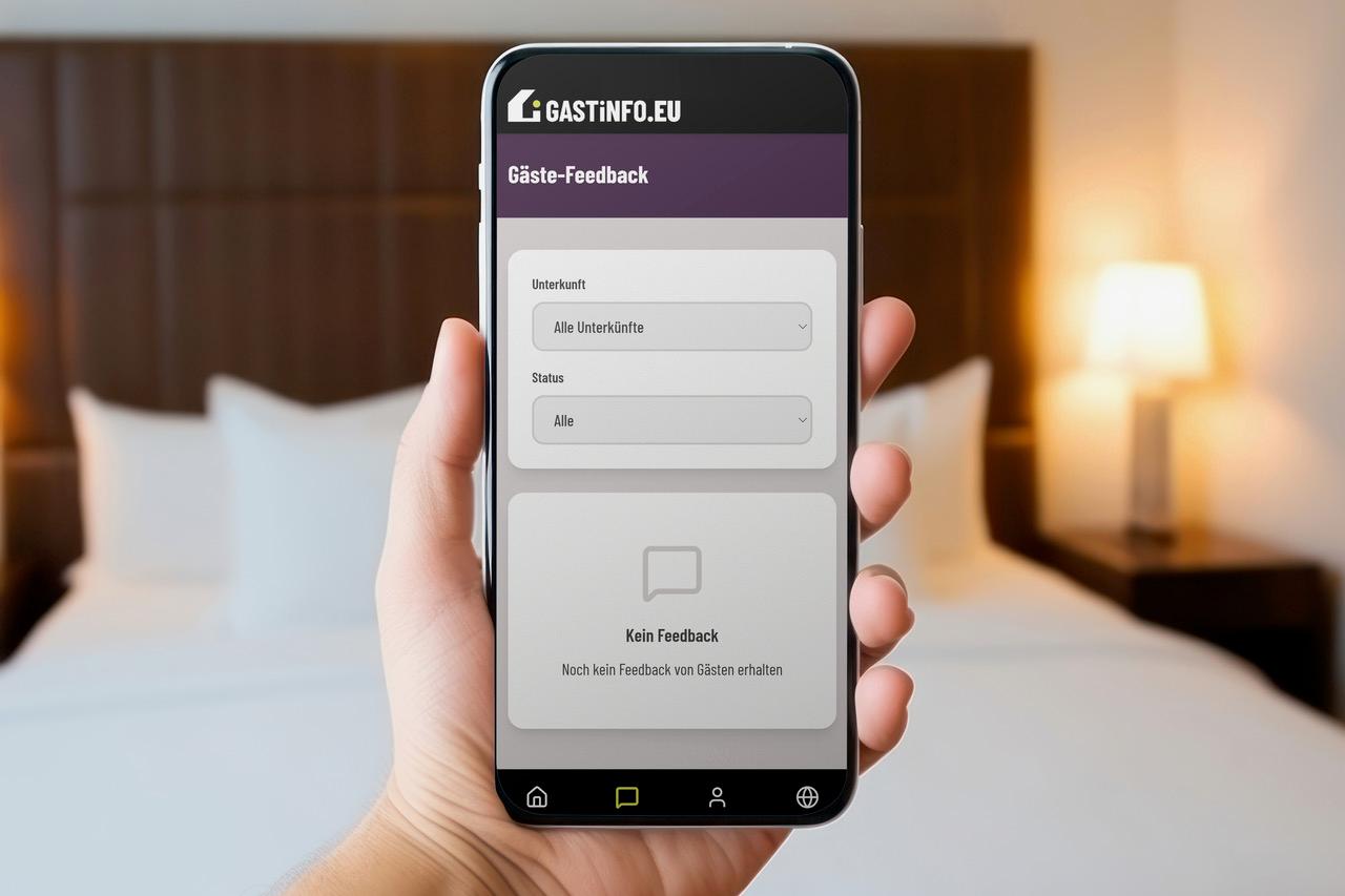 Digitale Gästemappe auf dem Handy Digitale Gästemappe auf dem Handy